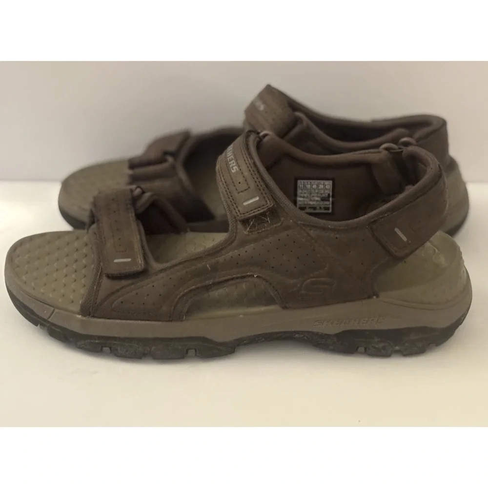 Sketcher Sandals Tresman Garbo Men's Brown Strapped  Slingback 11 Outdoor Hiking